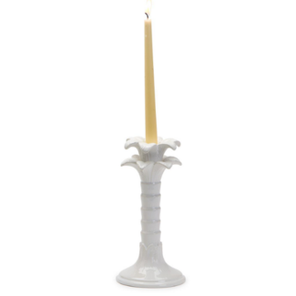 Palm Leaf Taper Candlestick Holder