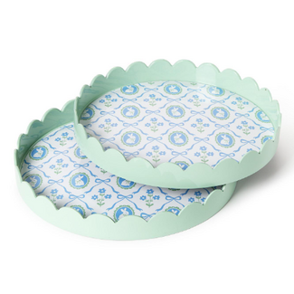 Bunnies & Bows Scalloped Tray