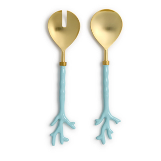 Seafoam Coral Servers in Gift Box