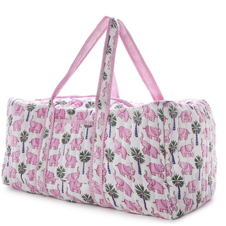 Lucky Elephant Quilted Weekender