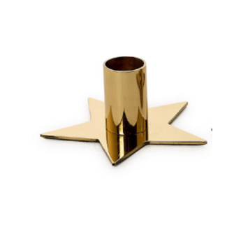 Star Gold Metal Taper Candleholder