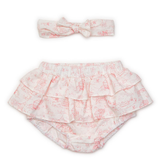 Animal Toile Diaper Cover & Headband Set