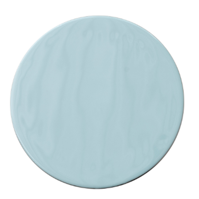 Metal Adjustable Table, Chrome Finish & Blue