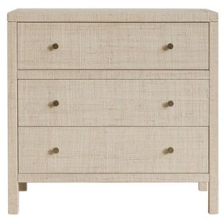 Paloma 3 Drawer Raffia Wrapped Dresser, Natural