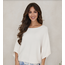 Crew Neck Batwing Sleeve Knit Top