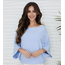 Crew Neck Batwing Sleeve Knit Top
