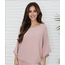 Crew Neck Batwing Sleeve Knit Top