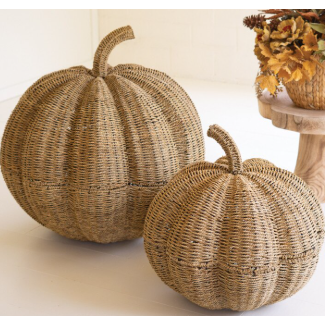 Giant Woven Vine Pumpkins