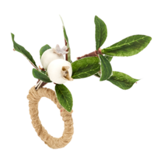 White Berry Napkin Ring