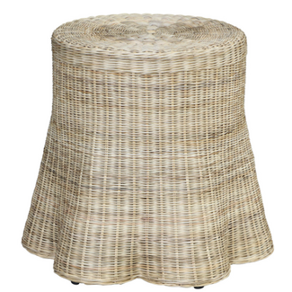Bonnie Rattan Scalloped Side Table