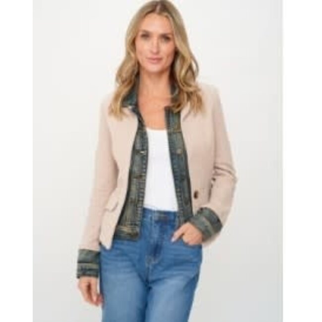 Mixed Media Denim Jacket Clarissa