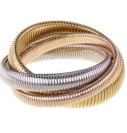 Triple Various Width Cobra Bracelets