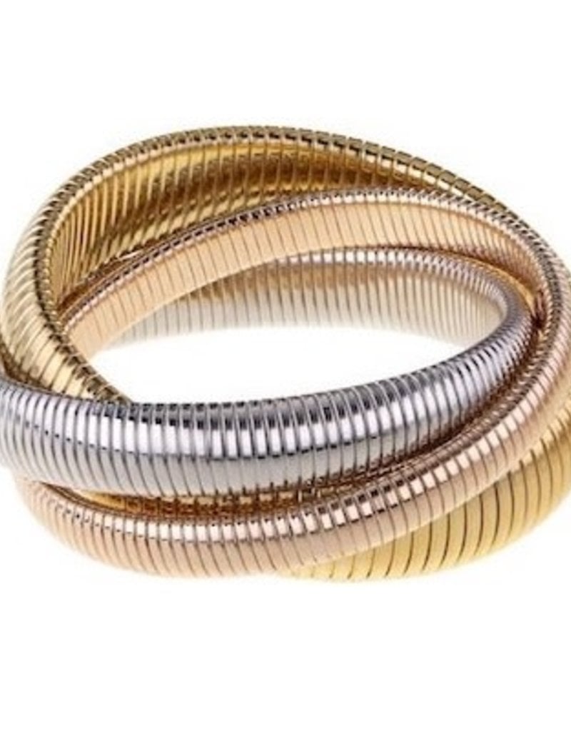 Triple Various Width Cobra Bracelets