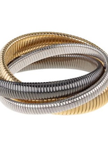 Triple Various Width Cobra Bracelets