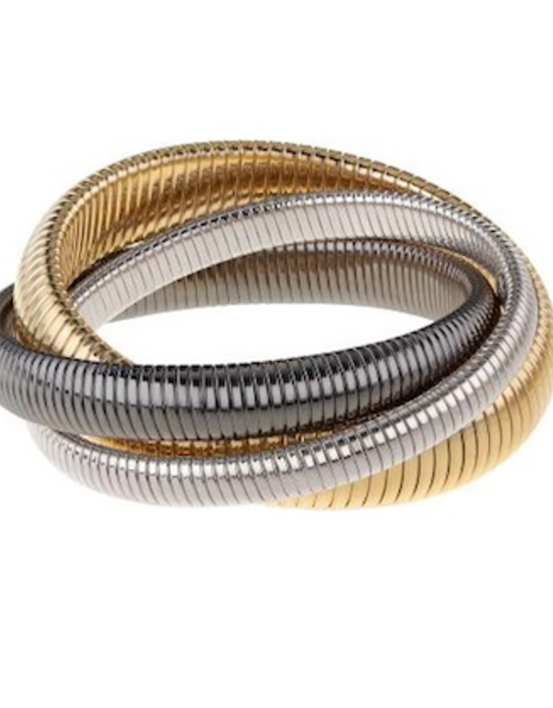 Triple Various Width Cobra Bracelets