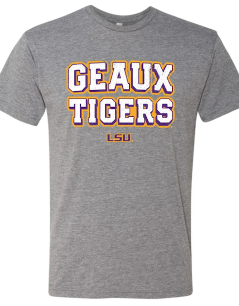 B&B Dry Goods LSU Tigers Baseball GEAUXMAHA T-Shirt - Grey