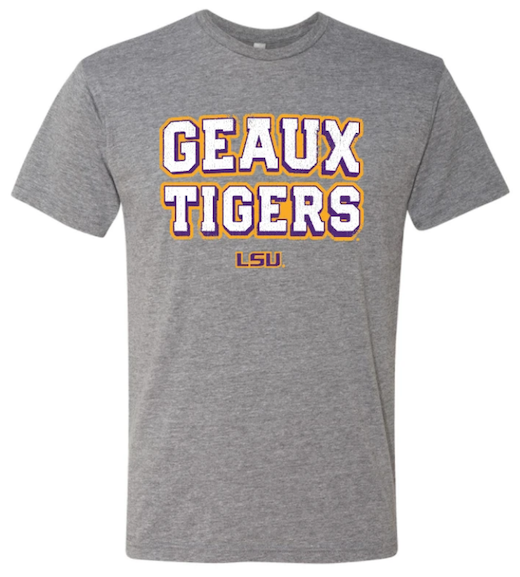 Gildan LSU Tigers Football 2012 Chick-Fil-A Bowl T-Shirt New NCAA SEC Geaux Tigers