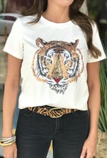 Sparkle City White Tiger Head Tee