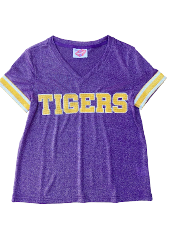 Sparkle City Tigers Glitter Sequin Jersey Tee