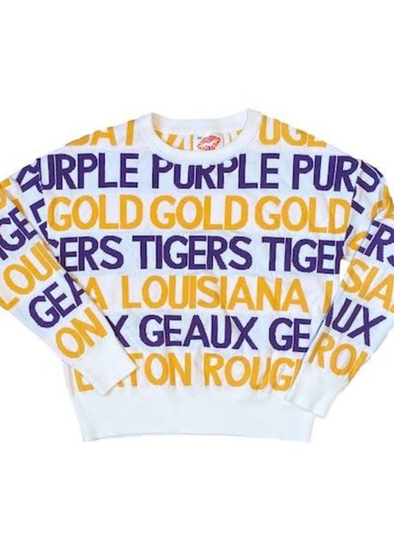 Sparkle Slugger TIGERS Purple Jersey Tee- LSU – Sparkle City Co