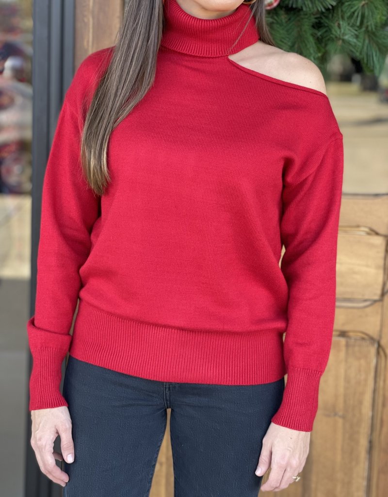 Cold Shoulder Sweater Southern Accents Boutique