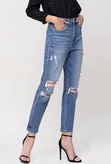 Flying Monkey Hollow High Rise Distressed Mom Jean