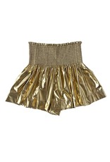 Queen of Sparkles Gold Metallic Swing Shorts