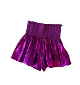 Queen of Sparkles Purple Metallic Swing Shorts