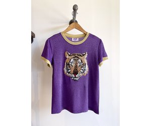 Fleur De Lis Glitter Two Tone Tee – Sparkle City Co