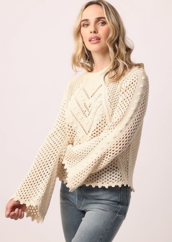 Another Love Meryl Open Knit Sweater