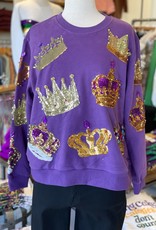Queen of Sparkles Purple Crown Sweatshirt