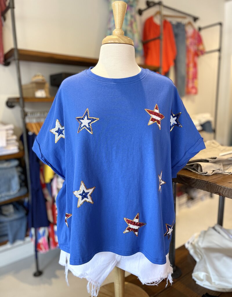 Celebration Sequin Star Patch Tee