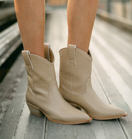 Shu Shop Zouzou Taupe Snake Boot