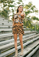 Queen of Sparkles Tiger Stripe Sweater Skirt