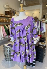 Queen of Sparkles Lavender Asymmetrical Tiger Dress