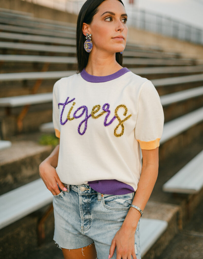 Tiger Tinsel Script Sweatshirt – A Little Bird Boutique