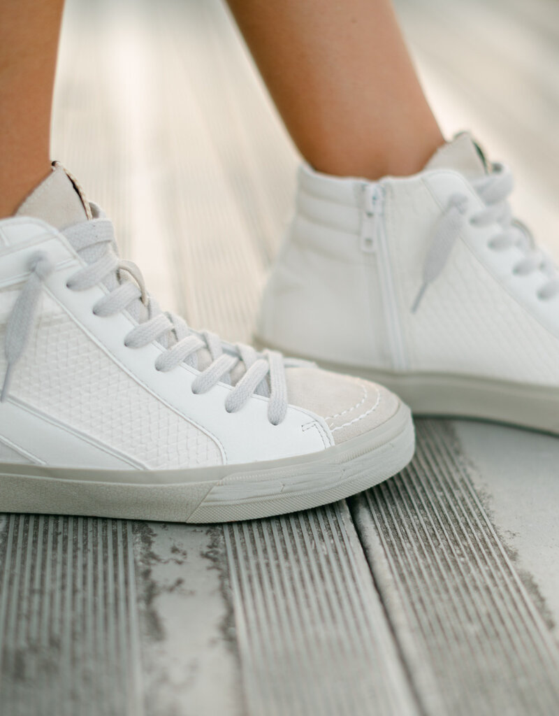 Shu Shop Rooney White Snake High Top Sneaker