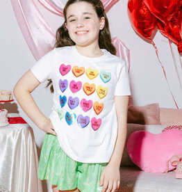 Queen of Sparkles Kids White Sweethearts Tee