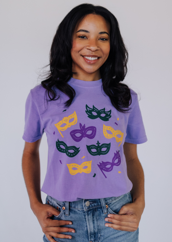 Sweet Baton Rouge Masquerade Mardi Gras Tee