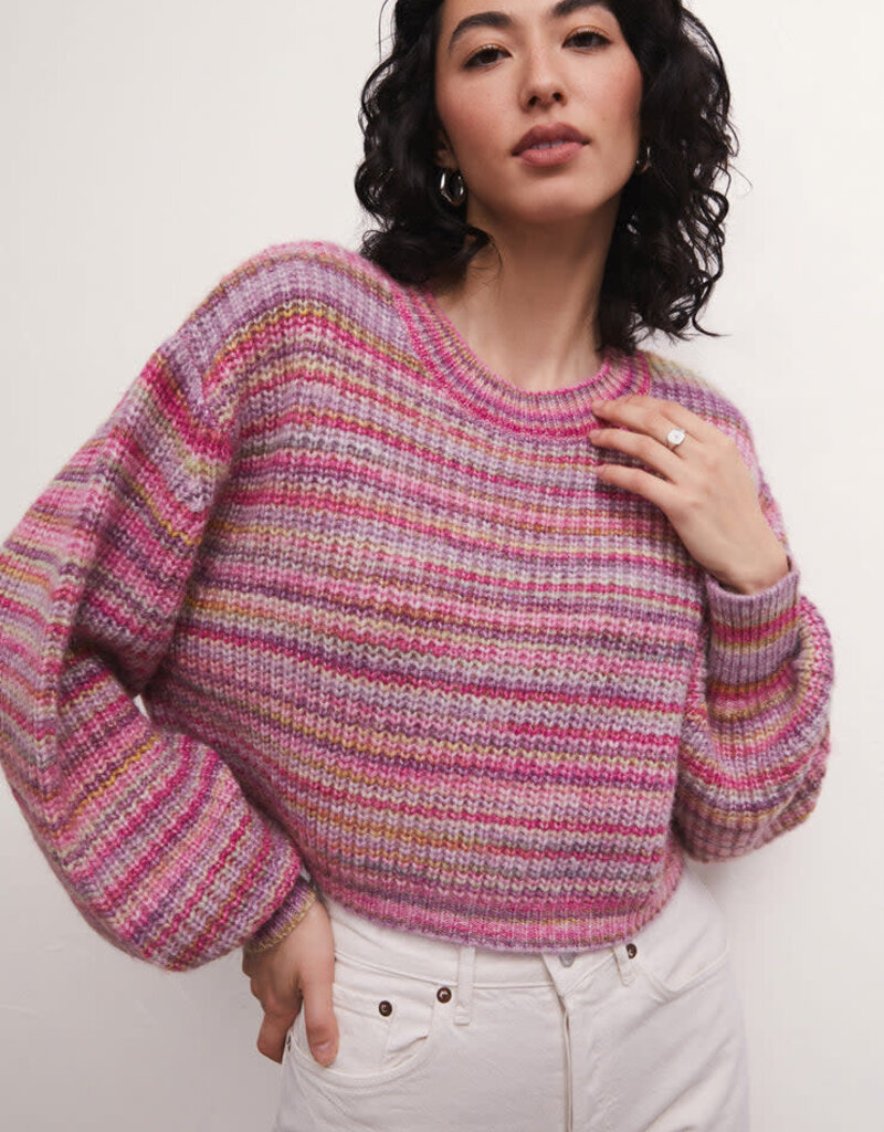 Z Supply Prism Metallic Stripe Sweater