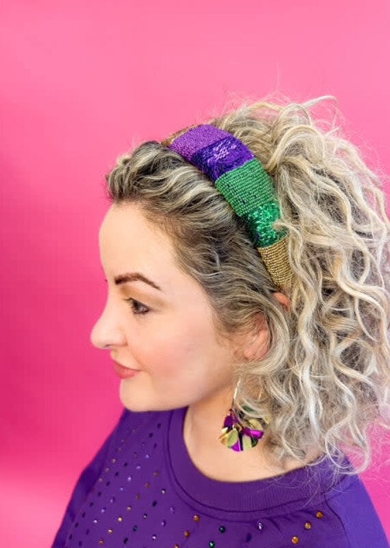 Mardi Gras Colorblock Headband