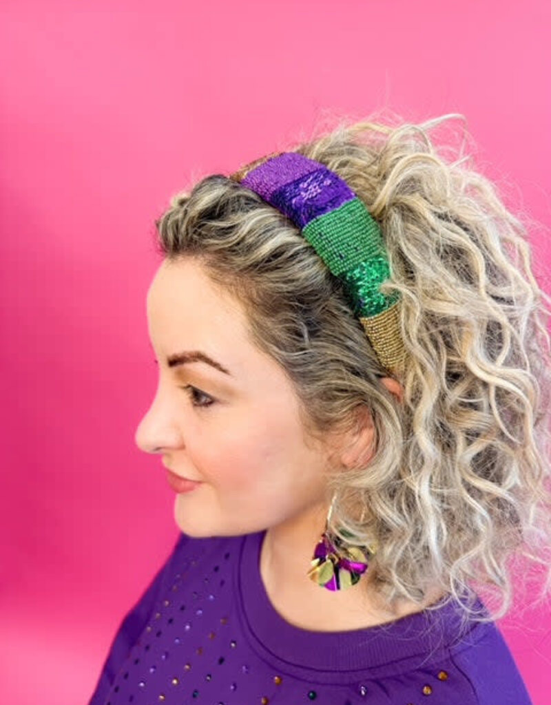 Mardi Gras Colorblock Headband