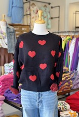 Black Valentine Heart Sweater