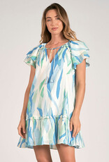 Elan Amalfi Print Ruffle Dress