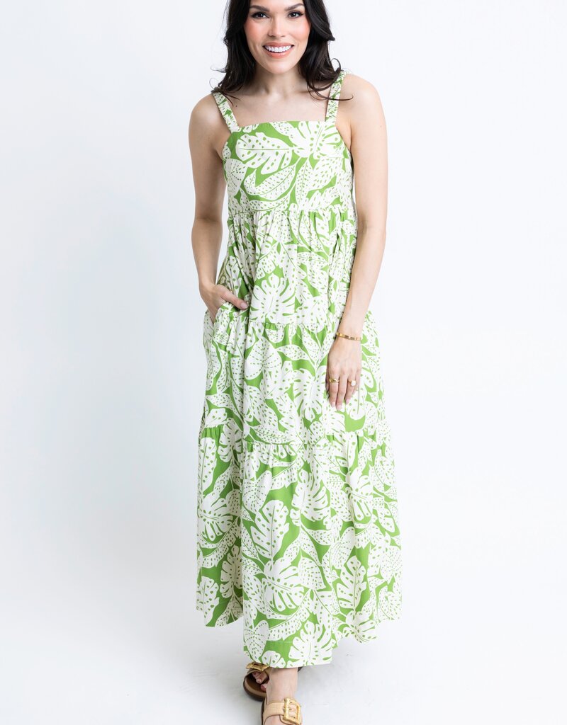 Karlie Palm Leaf Ibiza Maxi Dress