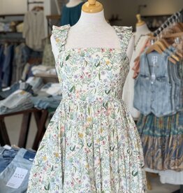 Floral Ruched Bubble Mini Dress