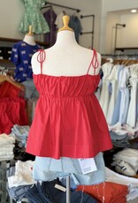 Poppy Shirred Poplin Top