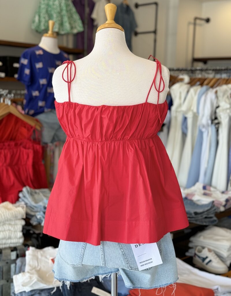 Poppy Shirred Poplin Top