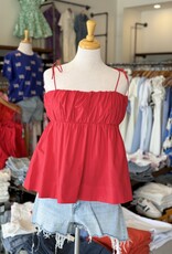 Poppy Shirred Poplin Top