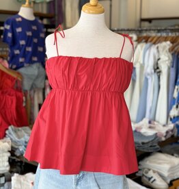 Poppy Shirred Poplin Top